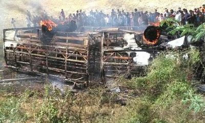 Bareilly, Bus caught fire, National Highway, Yogi Adityanath,Regional News