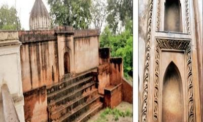 Lucknow, Shiv temple having chikan pattern, Shiv Temple, Kakori, Behta river
