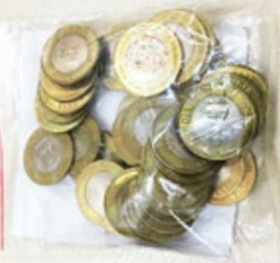 Indian Coins, Robbers stole coins, Bank, Coin stolen from bank, Indian Currency, Syndicate Bank