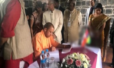 Yogi Adityanath, Indian flag, Uttar Pradesh Chief Minister, Yogi on Mauritius trip, Uttar Pradesh news
