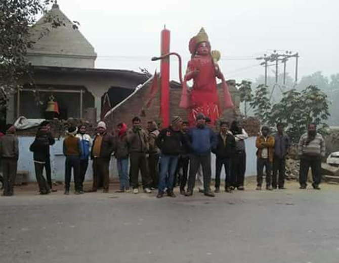 Lord Hanuman statue, Lucknow-New Delhi national highway, National Highway 24, Tilhar, Uttar Pradesh, Regional news