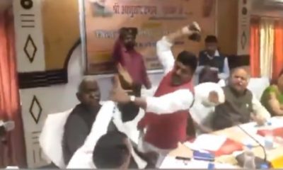 BJP MP beats MLA, BJP MP beats Party MLA, Sant Kabir Nagar, Uttar Pradesh news, Regional news, Politics news