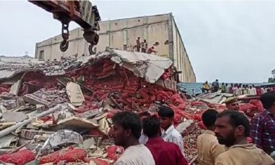 Cold storage building collapses in Sambhal