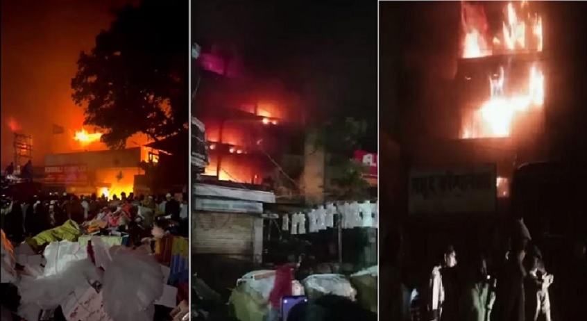 fire in Kanpur readymade market