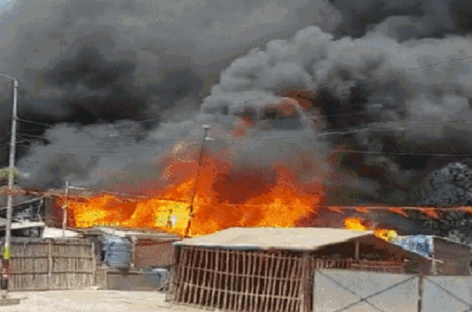 Fierce fire in Bodh Gaya vegetable market