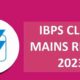 IBPS Clerk Mains 2023 Result Declared