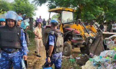 Bulldozers run over illegal slums of Nuh
