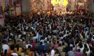 Devotees throng Banke Bihari temple Mathura on Shravana Putrada Ekadashi
