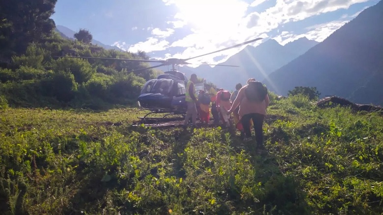 Rescue started by helicopter in Madmaheshwar Uttarakhand