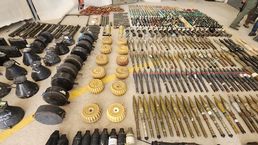 IDF recovered a cache of weapons