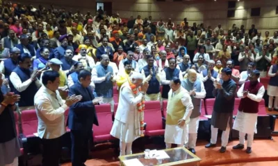 PM Narendra Modi felicitated by BJP MPs after victory in MP,Rajasthan and CG