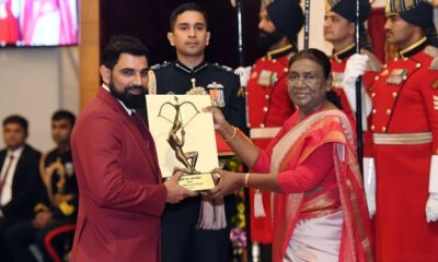 Shami celebrates Arjun Award success with family and Fans