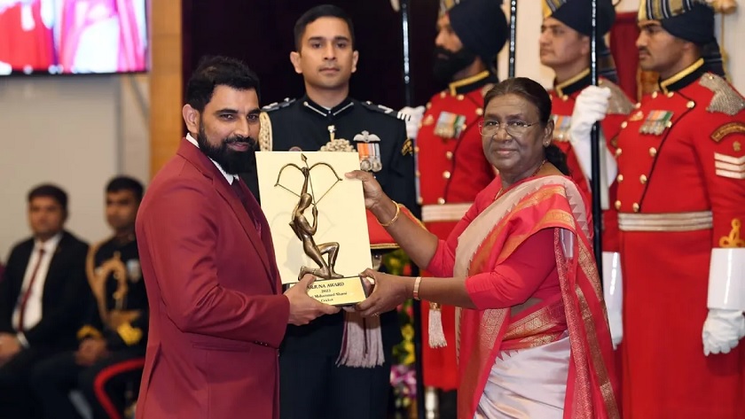 Shami celebrates Arjun Award success with family and Fans