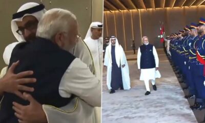 PM Modi reached Abu Dhabi, UAE President welcomed him with a hug